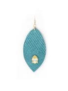 Xaa Leather Earrings, Women's, Blue
