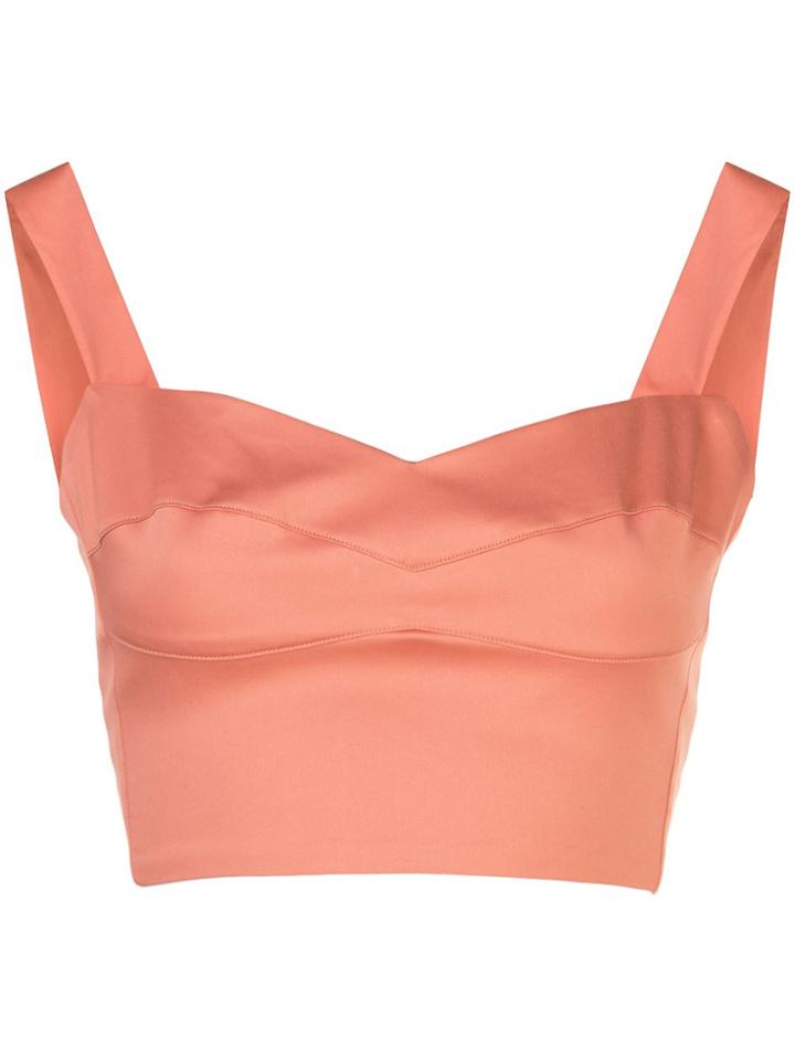 Silvia Tcherassi Fitted Cropped Top - Pink