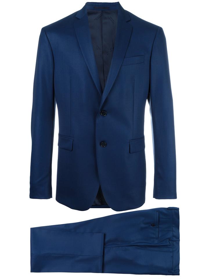 Versace Two Piece Suit, Men's, Size: 50, Blue, Wool/viscose