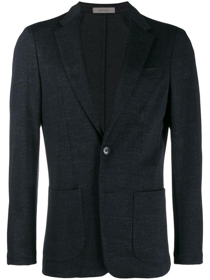 Corneliani Fitted Single Breasted Blazer - Blue