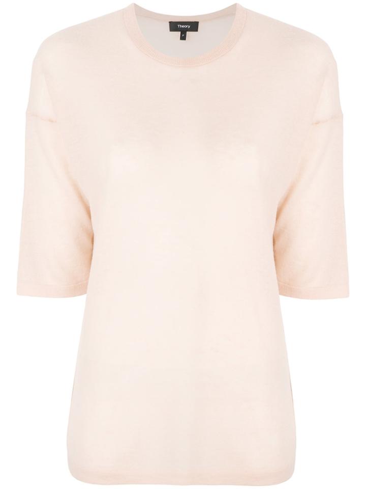 Theory Sheer Knitted Top - Nude & Neutrals