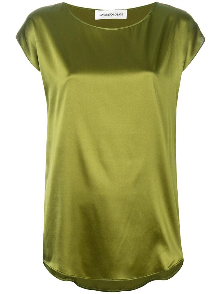 Lamberto Losani Short Sleeve Blouse - Green