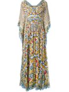 Dolce & Gabbana 'majolica' Evening Dress, Women's, Size: 38, White, Silk