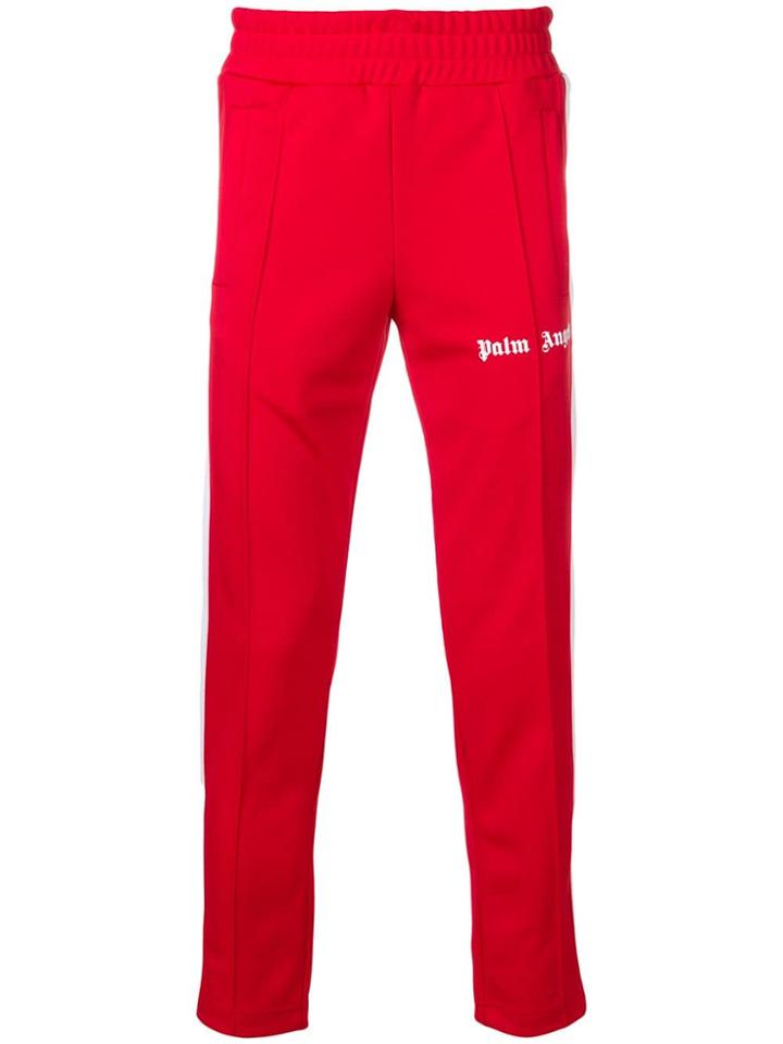 Palm Angels Contrast Stripe Trousers - Red