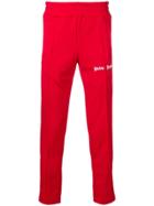 Palm Angels Contrast Stripe Trousers - Red