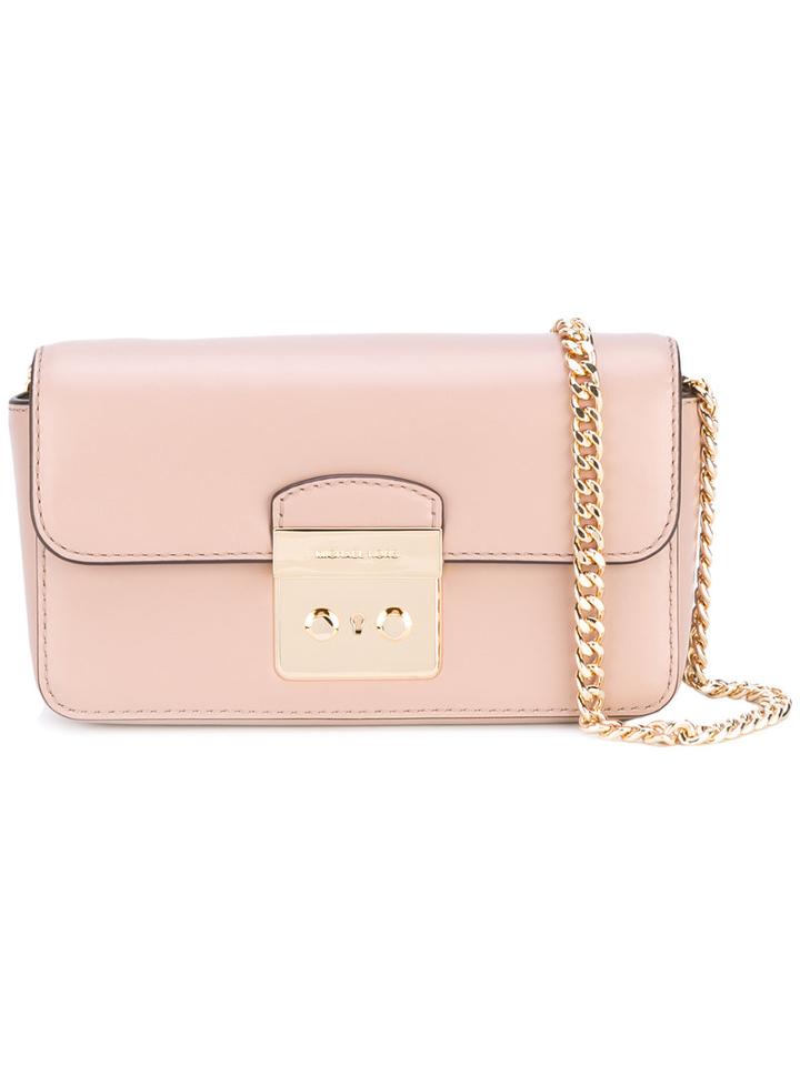 Michael Michael Kors - Chain Crossbody Bag - Women - Leather - One Size, Pink/purple, Leather