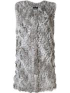 Dolce Cabo Fur Waistcoat, Women's, Size: Small, Grey, Rabbit Fur/acrylic