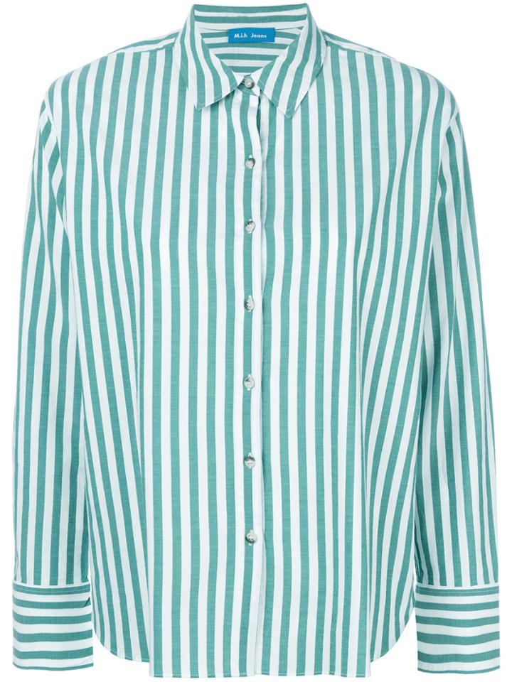 Mih Jeans Striped Shirt - White