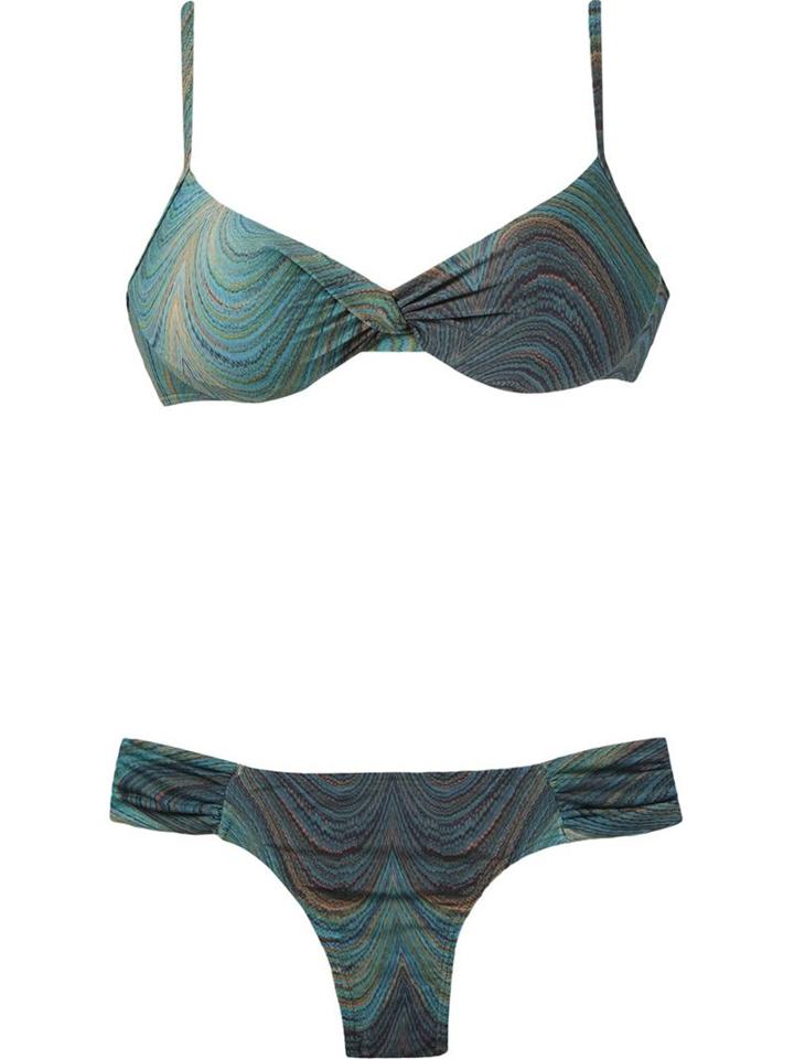 Lygia & Nanny Abstract Print Bikini Set, Women's, Size: 42, Blue, Polyamide/spandex/elastane