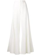 Blumarine Floor Length Waterfall Trousers - White