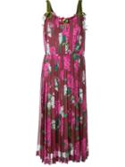 Muveil Floral Print Pleated Dress