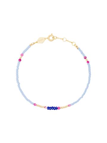 Anni Lui Blue, Pink And Yellow Peppy Gold Plated Bracelet -
