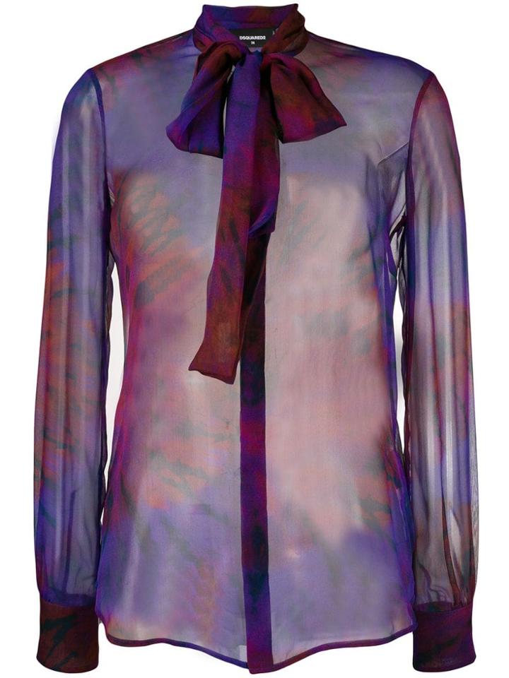 Dsquared2 Tie-dye Print Shirt - Purple