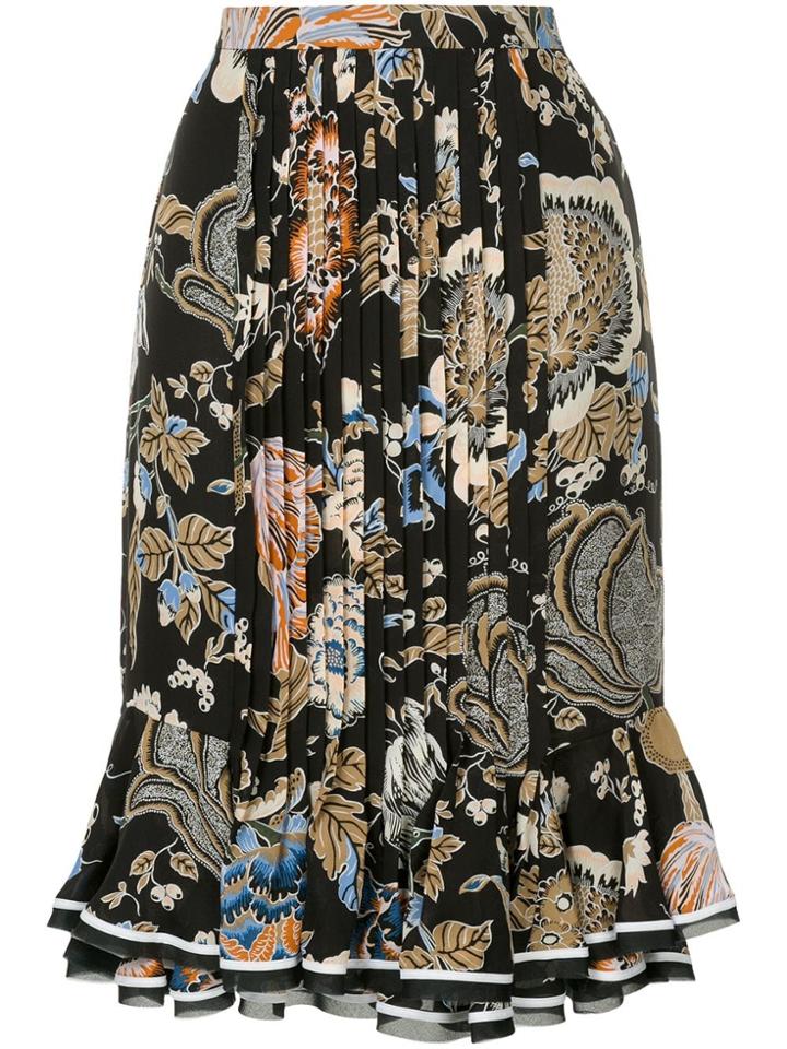 Tory Burch Luisa Pleated Skirt - Black