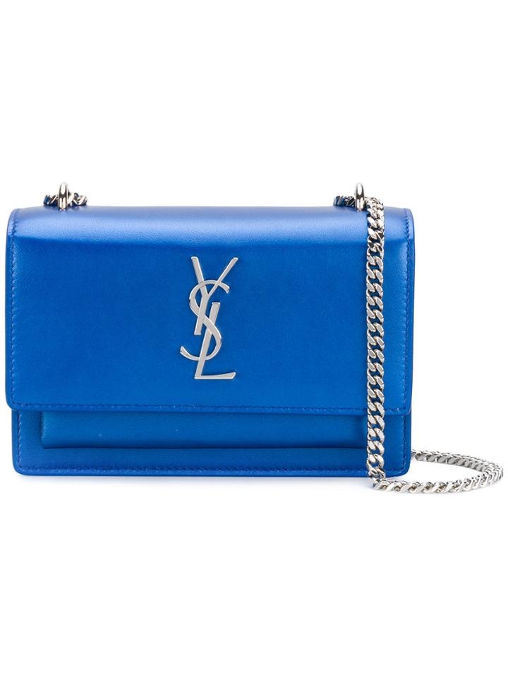 Saint Laurent Small Sunset Shoulder Bag - Blue
