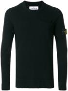 Stone Island Chest Pocket Crew Neck Sweater - Black