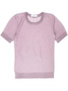 Christian Wijnants - Short-sleeved Top - Women - Polyester/viscose - S, Pink/purple, Polyester/viscose