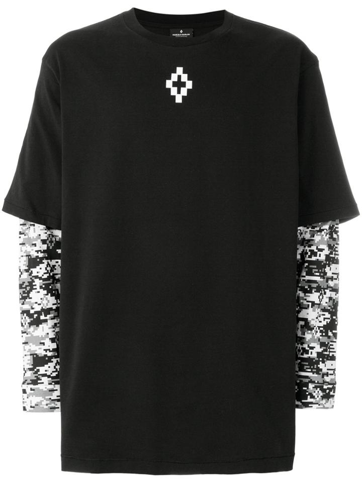 Marcelo Burlon County Of Milan Flags Contrasting Sleeve T-shirt -