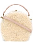 Bertoni 1949 Fluffy Luggage Clutch - Nude & Neutrals