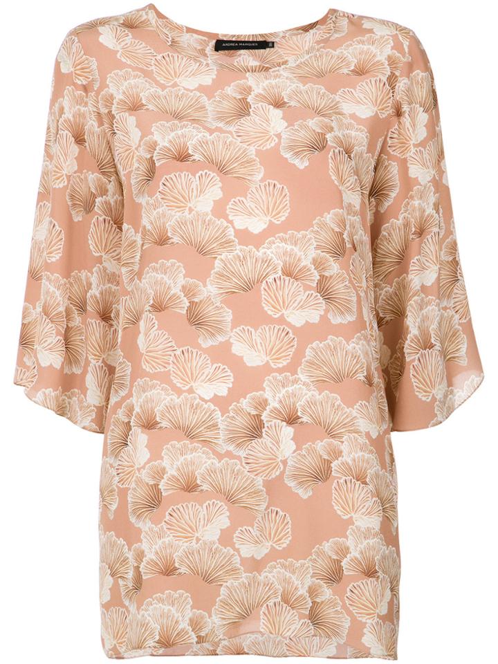 Andrea Marques Printed Blouse - Pink & Purple