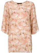 Andrea Marques Printed Blouse - Pink & Purple