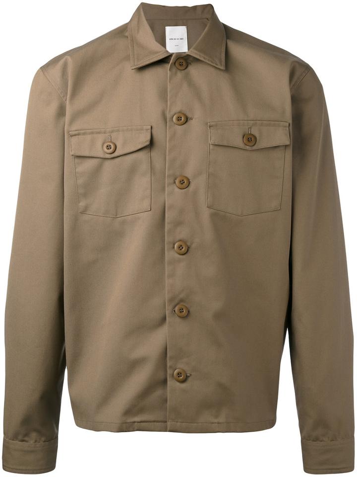 Wood Wood - Rear Logo Print Shirt - Men - Cotton/polyester - Xl, Green, Cotton/polyester