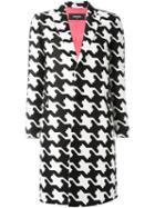 Dsquared2 Geometric Print Tailored Coat, Women's, Size: 42, Black, Silk/cotton/polyester