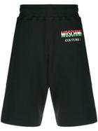 Moschino Logo Print Track Shorts - Black