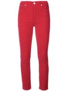 Re/done Cropped Skinny Jeans - Red
