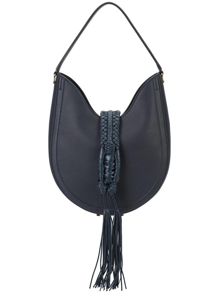 Altuzarra Ghianda Hobo Shoulder Bag, Women's, Blue, Leather/linen/flax