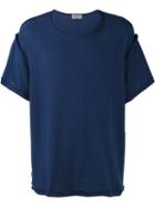 Yohji Yamamoto Exposed Stitch T-shirt, Men's, Size: 3, Blue, Cotton