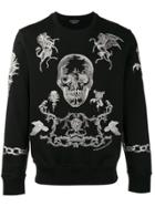Alexander Mcqueen Skull Print Knitted Sweater - Black