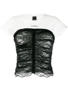 Pinko Lace Panel T-shirt - White