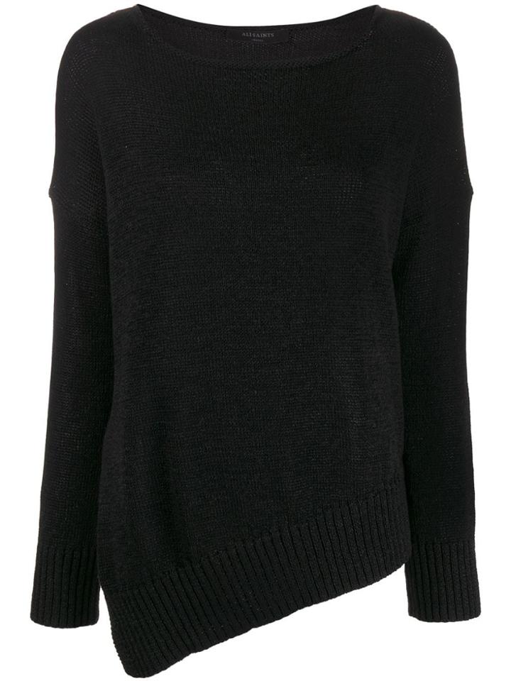 Allsaints Asymmetric Hem Jumper - Black