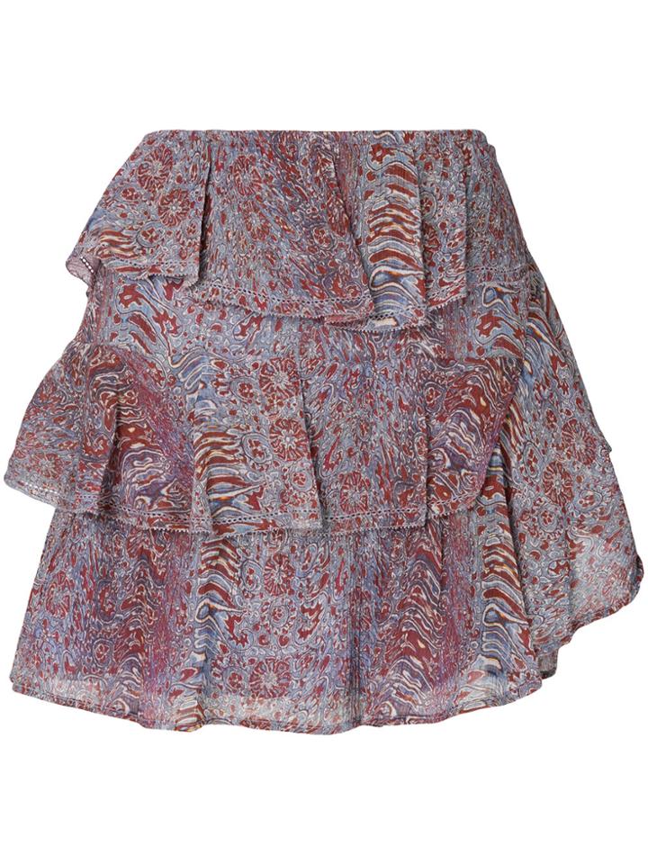 Iro Ruffle Tiered Ivona Skirt - Blue