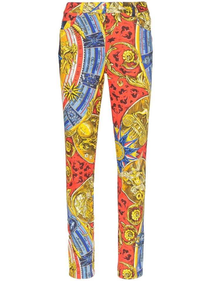 Moschino Greek Gods Print Skinny Jeans - Multicolour