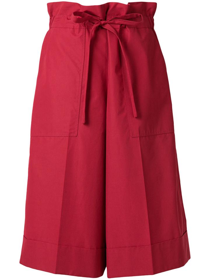 Sonia Rykiel Paper-bag Waist Shorts - Red