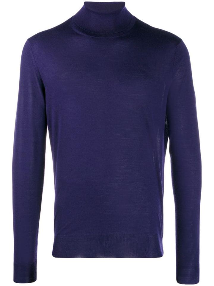 Corneliani Slim-fit Roll-neck Jumper - Blue
