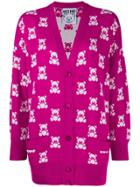 Moschino Teddy Bear Pattern Cardigan - Pink