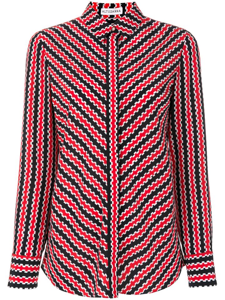 Altuzarra Patterned Long-sleeved Shirt - Red
