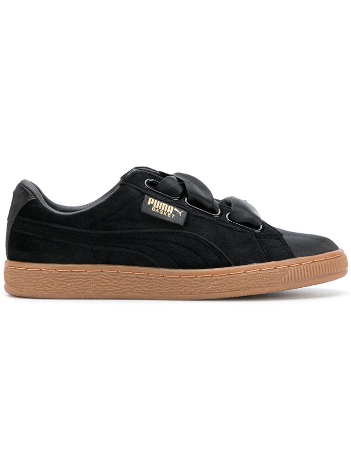 Puma Ribbon Lace-up Sneakers - Black
