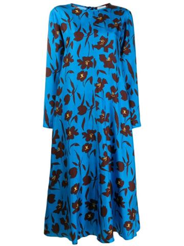 Alysi Floral-print Dress - Blue