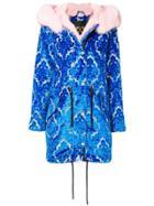 Moose Knuckles Jacquard Effect Coat - Blue