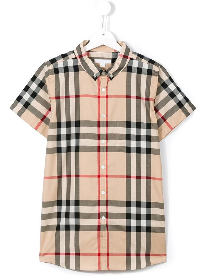 Burberry Kids - New Classic Check Shirt - Kids - Cotton - 14 Yrs, Nude/neutrals