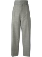 Jacquemus - Houndstooth Straight Leg Trousers - Women - Cotton/viscose/mohair/wool - 40, Women's, Black, Cotton/viscose/mohair/wool