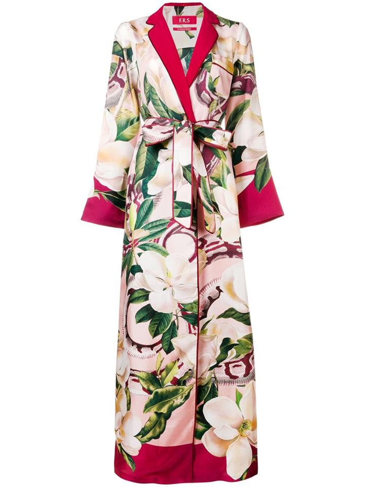 F.r.s For Restless Sleepers Floral Kimono Dress - Red