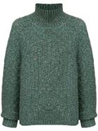 Des Prés Turtle-neck Knitted Sweater - Blue