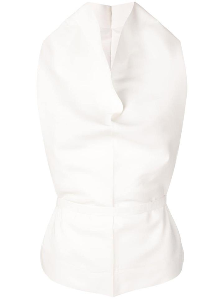 Issey Miyake Draped Top - White