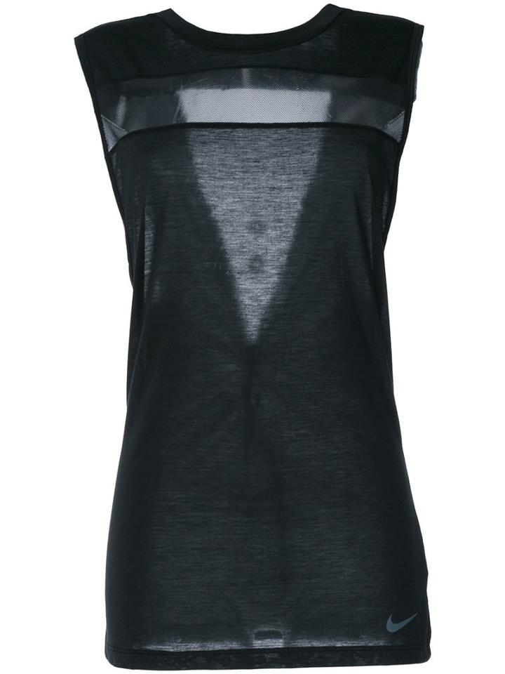 Nike - Mesh-panelled Tank Top - Women - Polyester/lyocell - Xs, Black