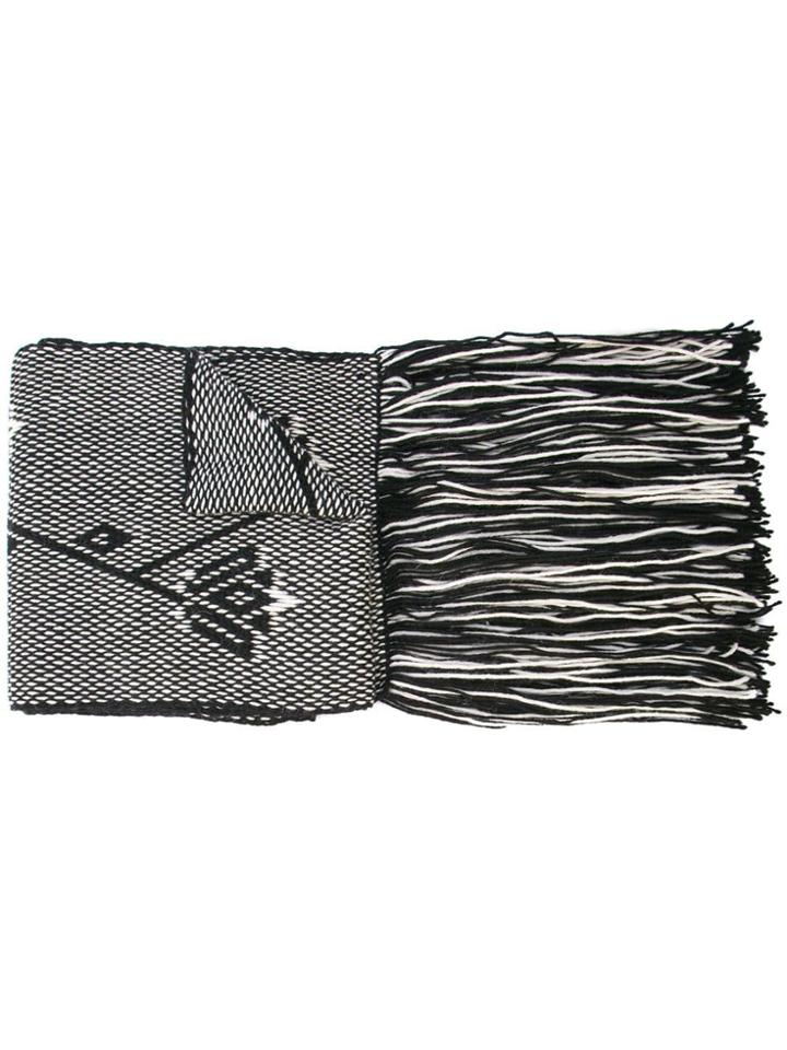 Voz Copihue Fringe Scarf - Black